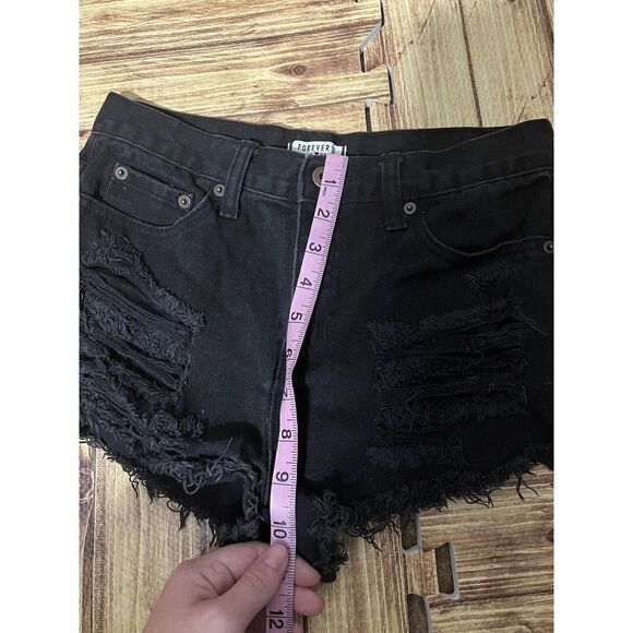 Forever 21 Womens Black Button Up Shorts Size US 26 - Picture 7 of 9